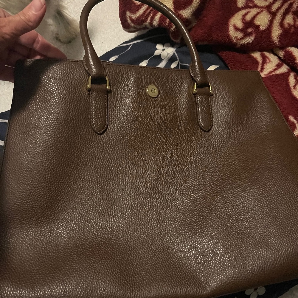 Large leather shoulder bag